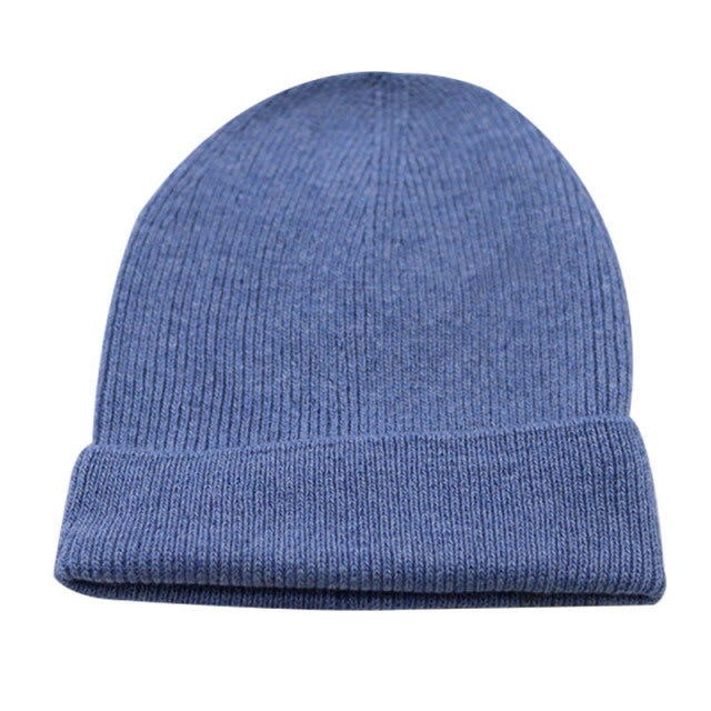 VISROVER  9 colorways new Autumn winter solid color real cashmere beanies for woman cashmere unisex Warm knitted hat wholesales