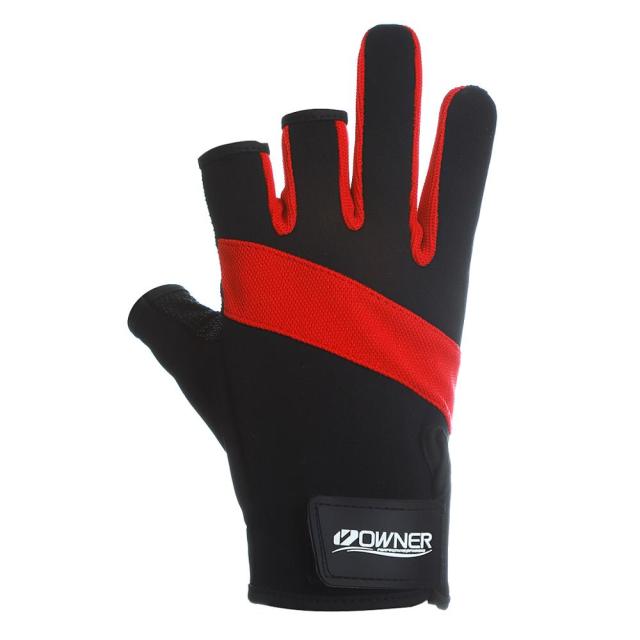 Owner Anti-slip Fishing Gloves anti-cut with Imported sheepskin fingerless fishing gloves with cut three