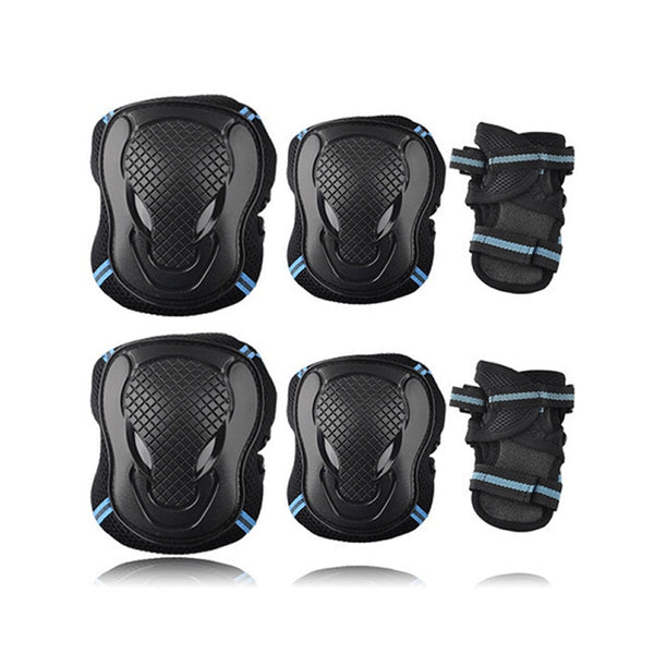 6pcs/set Skateboard Ice Roller Skating Protective Gear Elbow Pads Wrist Guard Cycling Riding Knee Protector for Kids Men Women