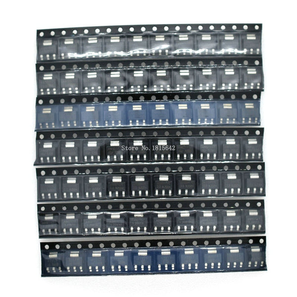 70PCS AMS1117 Voltage Regulator Kit 1.2V/1.5V/1.8V/2.5V/3.3V/5.0V/ADJ 1117 7 values Each 10PCS