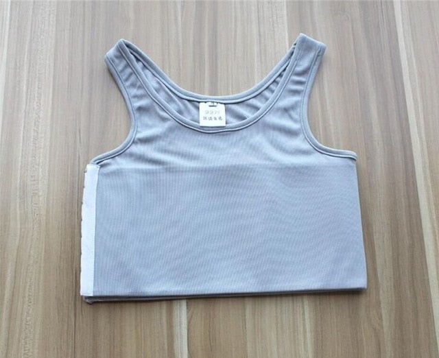 S-4XL Strengthen Bandage Reinforced Short Corset Tomboy Lesbian Tank Tops Chest Shaper Breast Binder Trans Vest Shirt Underwear