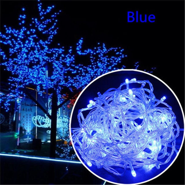 SICCSAEE Outdoor christmas led string lights 100M 20M 10M 5M Luces Decoracion fairy light holiday lights lighting tree garland