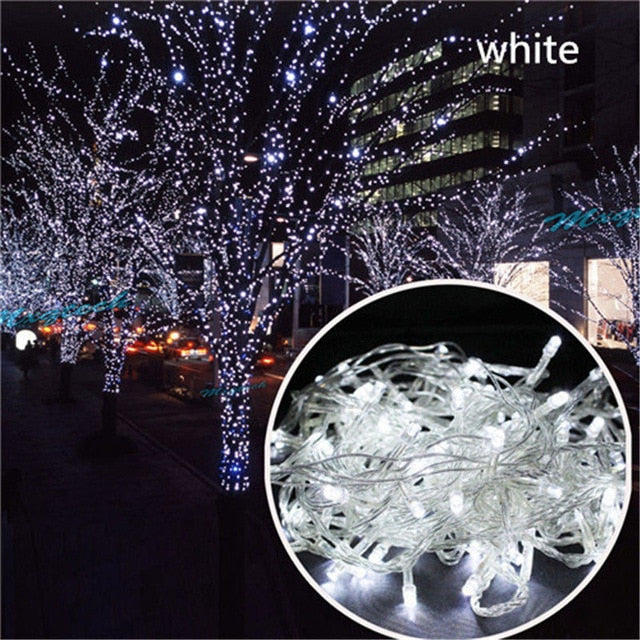 SICCSAEE Outdoor christmas led string lights 100M 20M 10M 5M Luces Decoracion fairy light holiday lights lighting tree garland