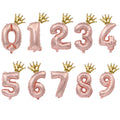 2pcs 32inch Digit Foil Balloons Number Air Balloon happy  Birthday Party Decorations Kids toy ball Ans Decoracao Coroa