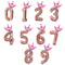 2pcs 32inch Digit Foil Balloons Number Air Balloon happy  Birthday Party Decorations Kids toy ball Ans Decoracao Coroa