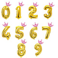 2pcs 32inch Digit Foil Balloons Number Air Balloon happy  Birthday Party Decorations Kids toy ball Ans Decoracao Coroa