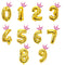 2pcs 32inch Digit Foil Balloons Number Air Balloon happy  Birthday Party Decorations Kids toy ball Ans Decoracao Coroa