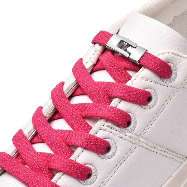 New 1 Second Quick Elastic Shoelaces Flat Shoe laces No Tie Cross Buckle Lock Shoelace Kids Adult Leisure Sneakers Lazy laces