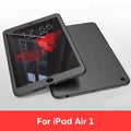 Case For iPad Air 1 2 3 mini 4 5 For iPad Pro 10.5 Silicone 360 Full Body Cover + Free Glass For iPad 2017 2018 9.7 5th 6th Case
