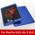 Case For iPad Air 1 2 3 mini 4 5 For iPad Pro 10.5 Silicone 360 Full Body Cover + Free Glass For iPad 2017 2018 9.7 5th 6th Case