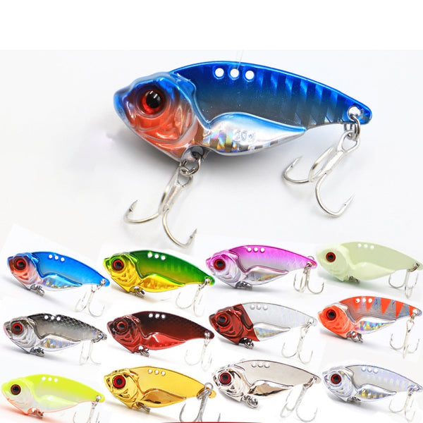 7/10/15/20g 3D EyesMetal Vib Blade Lure Sinking Vibration Baits Artificial Vibe for Bass Pike Perch Fishing 12 Colors