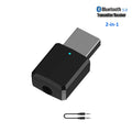 Electop USB Bluetooth 5.0 Transmitter Receiver 3 in 1 EDR Adapter Dongle 3.5mm AUX for TV PC Headphones Home Stereo Car Audio