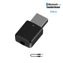 Electop USB Bluetooth 5.0 Transmitter Receiver 3 in 1 EDR Adapter Dongle 3.5mm AUX for TV PC Headphones Home Stereo Car Audio
