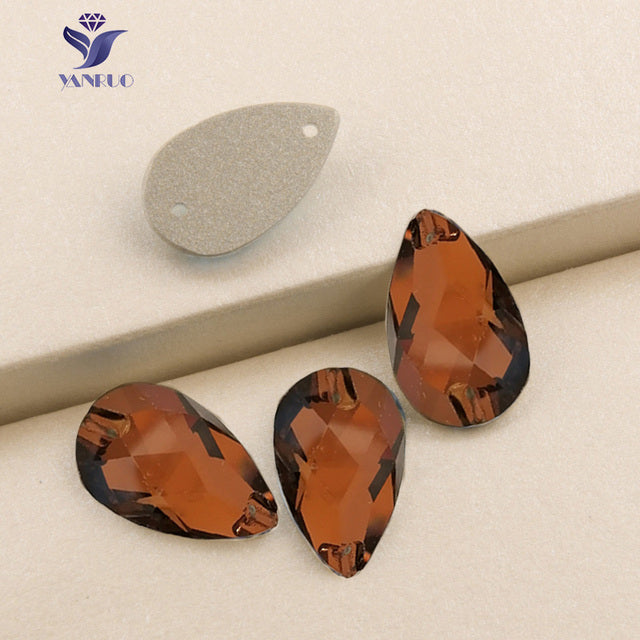 YANRUO 3230 Drop AAAAA Quality Sewing Crystal Flatback Rhinestones Sew On Stones Glass For Dresses Clothes Jewelry