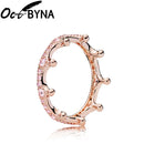 Octbyna Hot Sale Crown Finger Rings For Women Girls Sparkling Zircon Brand Rings Wedding Engagement Jewelry Gift Dropshipping
