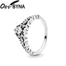 Octbyna Hot Sale Crown Finger Rings For Women Girls Sparkling Zircon Brand Rings Wedding Engagement Jewelry Gift Dropshipping