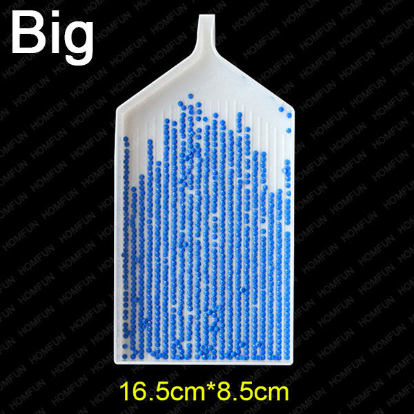 HOMFUN Diamond Painting Accessories Large Capacity DIY Tweezers Diamond Plate Handwork Square Round Rhinestone Tray Big Tools