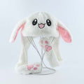 Rabbit Hat Moving Ears Cute Cartoon Toy Hat Kawaii Funny Hat Birthday Gift Bunny Plush Cap Winter Hat For Kids Adult Girlfriend