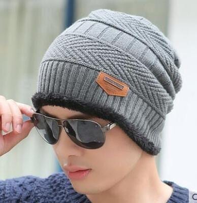 Hot Selling 2pcs Ski Cap and Scarf Cold Warm Leather Winter Hat for Women Men Knitted Hat Bonnet Warm Cap Skullies Beanies