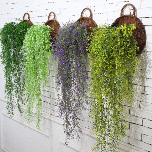 85CM Artificial Hanging Flower Plant Fake Vine Willow Rattan Flowers Artificial Hanging Plant For Home Garden Wall Decoration