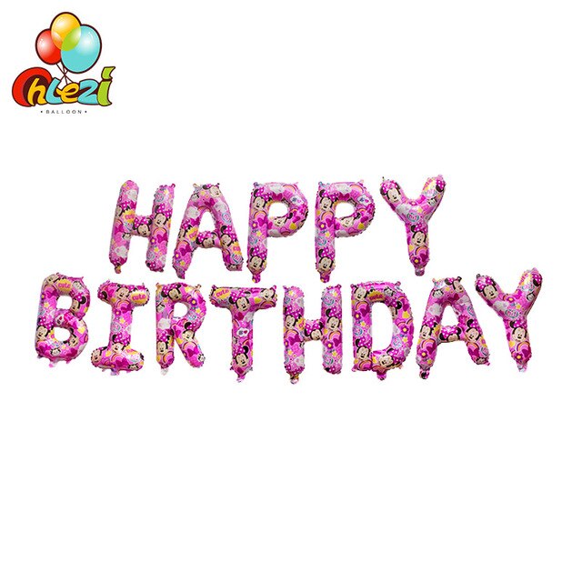 10 pcs Birthday  Mickey Minnie Balloon
