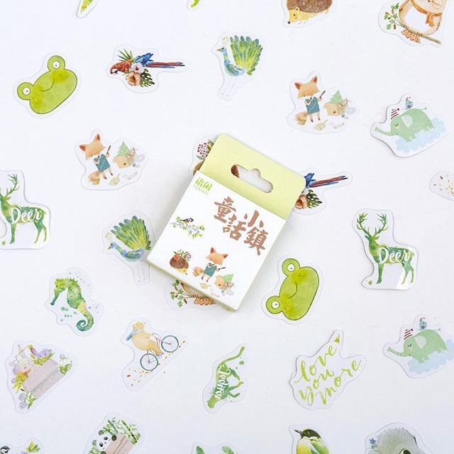 50pcs/pack Cute Flower Unicorn Posters Mini Paper Sticker Decoration Diary Scrapbooking Label Sticker Stationery
