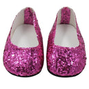 New Fashion Baby Sequins Doll Shoes 7cm Manual Shoes Lovely 43cm Dolls Baby New Born and 18 inches American Doll Free Shipping