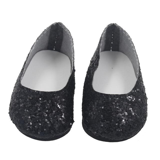 New Fashion Baby Sequins Doll Shoes 7cm Manual Shoes Lovely 43cm Dolls Baby New Born and 18 inches American Doll Free Shipping