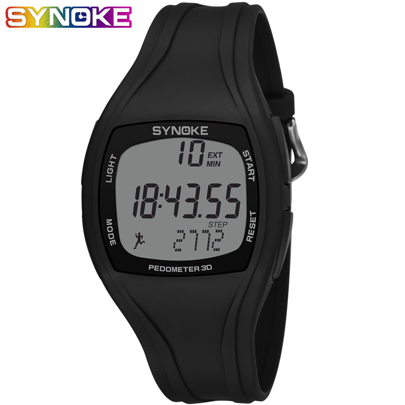 SYNOKE Mens Digital Watches Pedometer Calorie Fitness Sport Watch Men Waterproof Silicone Led Watch Wristwatches Mens Fashion