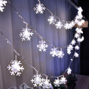 LED Garland Holiday Snowflakes String Fairy Lights Hanging Ornaments Christmas Tree Decorations for Home Party Noel Navidad 2021
