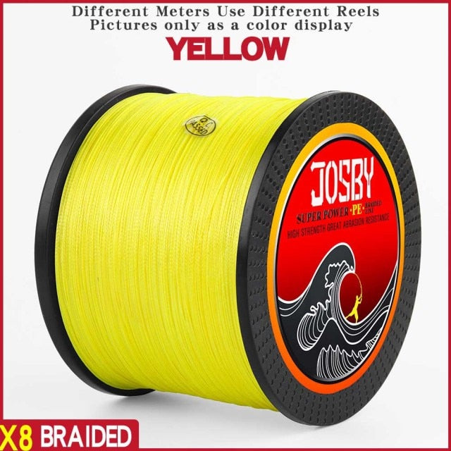 JOSBY Pesca Fly Fishing Line 8 Strand PE Carp Braided Wire Peche Sea Spinning Multifilamento Cord 12~120LB 1000M 500M 300M 150M