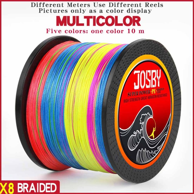 JOSBY Pesca Fly Fishing Line 8 Strand PE Carp Braided Wire Peche Sea Spinning Multifilamento Cord 12~120LB 1000M 500M 300M 150M