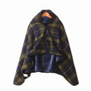 Wearable Plaid Fleece Blanket Polyester Blanket With Button Winte Warm Throws on Sofa Bed Travel Thicken Bedroom Plaids Throw Blanket