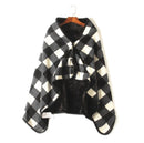 Wearable Plaid Fleece Blanket Polyester Blanket With Button Winte Warm Throws on Sofa Bed Travel Thicken Bedroom Plaids Throw Blanket