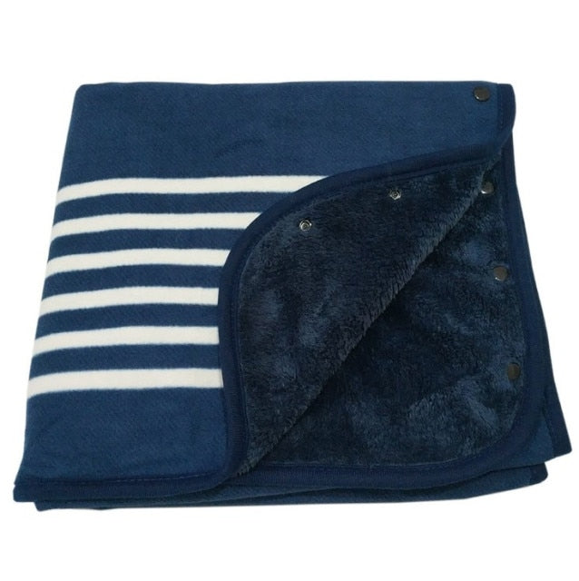 Wearable Plaid Fleece Blanket Polyester Blanket With Button Winte Warm Throws on Sofa Bed Travel Thicken Bedroom Plaids Throw Blanket