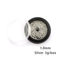 3g Nail Art Mini Stainless Steel Metal Bead Grey Rose Gold Small Micro Caviar Nails Beads 3D Decorations