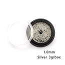 3g Nail Art Mini Stainless Steel Metal Bead Grey Rose Gold Small Micro Caviar Nails Beads 3D Decorations