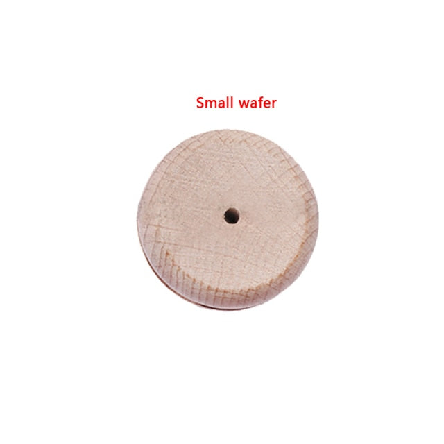 Multi-Size Wood Slicker Leather Solid Wood Round Burnishing Edge for Polished Edge Leather Craft Working Tool