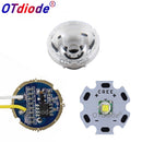 Cree XM-L LED T6 White Light with 20mm star pcb+ 3.7V 5modes led Driver +T6 10degree led Lens with Base Holder kit