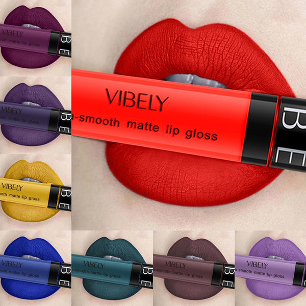 28 Color Matte Lipstick Waterproof Lipstick Liquid Lip Gloss Sexy Lip Makeup Professional Cosmetic Lipstick Set