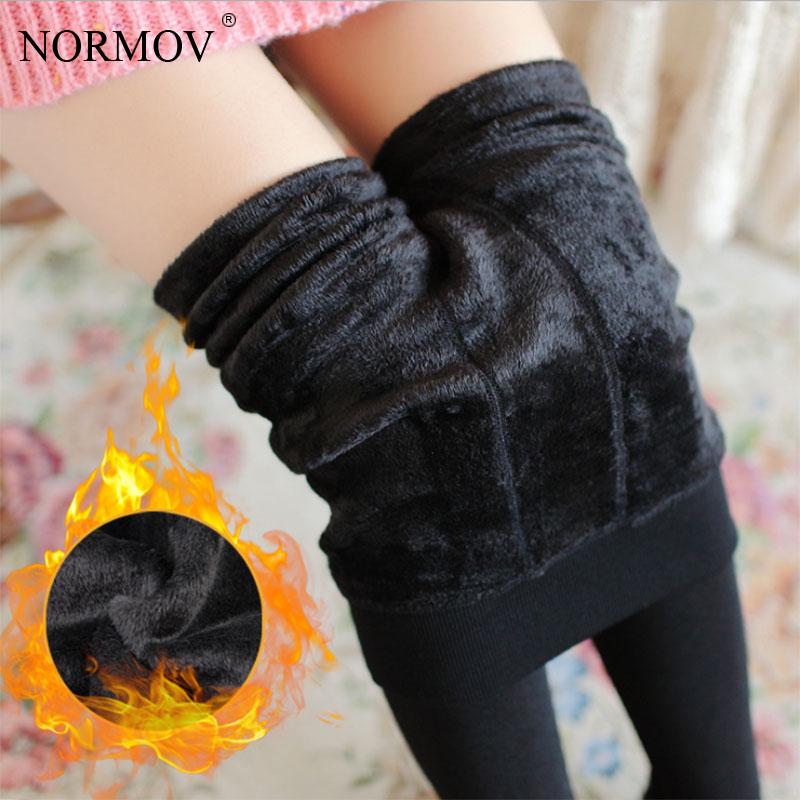 NORMOV XS-3XL Winter Plus Cashmere Pantyhose Woman Casual Warm Big Size Faux Velvet Knitted Thick Slim Super Elastic Sexy Tights