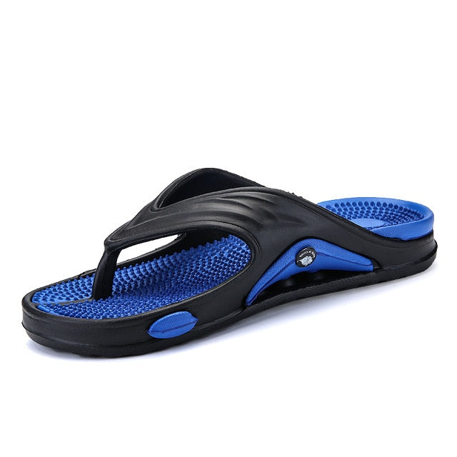 Soft Men Slippers Shoes Big Size Fashion Massage Summer Water Male Sandals High Quality Flat Beach Shoes Non-slip Mens Flip Flop