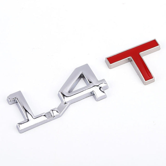 Car 3D Metal 1.6T 1.8T 2.2T 2.5T 3.0T Logo Sticker Emblem Badge Decals Auto Tail Sticker for BMW Mercedes Ford Audi Toyota Honda