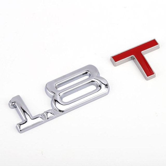Car 3D Metal 1.6T 1.8T 2.2T 2.5T 3.0T Logo Sticker Emblem Badge Decals Auto Tail Sticker for BMW Mercedes Ford Audi Toyota Honda