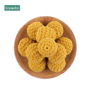 Bopoobo 20mm 10pcs Wooden Crochet Beads Chewable Beads DIY Wooden Teething Knitting Beads Jewelry Crib Sensory Toy Baby Teether