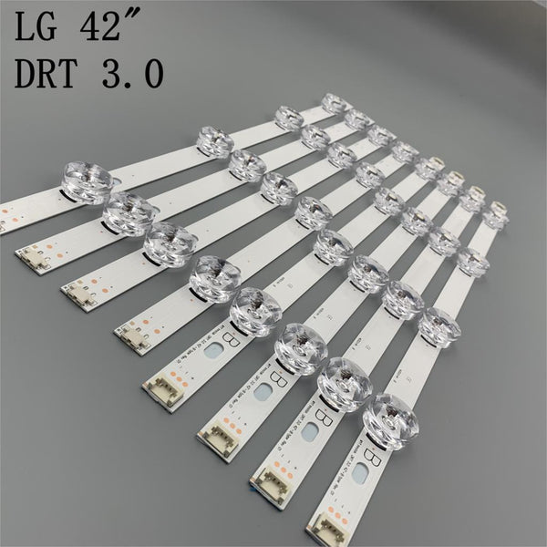New 8pcs/set LED strip Replacement for LG LC420DUE 42LB5500 42LB5800 42LB560 INNOTEK DRT 3.0 42 inch A B 6916L-1710B 6916L-1709B