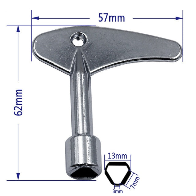 Multifunction 4 Ways Universal Triangle Wrench Key Plumber Keys Triangle For Gas Electric Meter Cabinets Bleed Radiators DBIRD