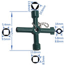 Multifunction 4 Ways Universal Triangle Wrench Key Plumber Keys Triangle For Gas Electric Meter Cabinets Bleed Radiators DBIRD