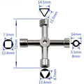 Multifunction 4 Ways Universal Triangle Wrench Key Plumber Keys Triangle For Gas Electric Meter Cabinets Bleed Radiators DBIRD