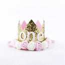 Taoup 1pc One First Birthday Party Hats 1st 2nd 3rd Crown Birthday Hats Number One Party Decors Kids Accessories Newborn Child